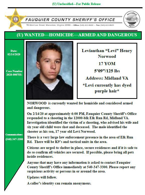 wanted flyer levi norwood